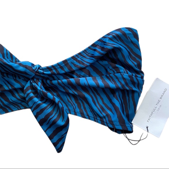 Faithfull the brand tropez animal animal print bandeau bikini top xlarge nwt - Picture 6 of 6
